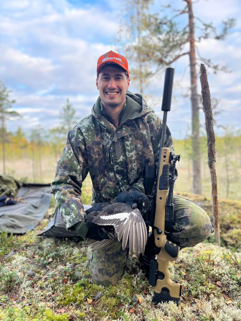 Jonne hunting in the forest